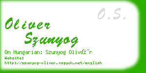 oliver szunyog business card